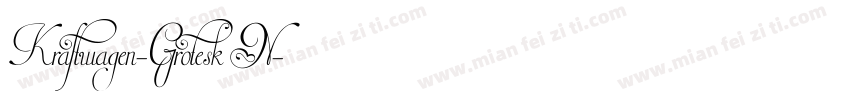 Kraftwagen-Grotesk N字体转换